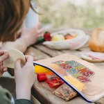 Personalised Dalmatian Dots Waterproof Mesh Zipper Pouch Snack Bag with Texts Back to School Camping Gift for Kids Friends