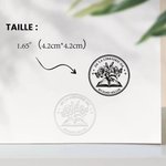 Tampon d'Enveloppe Personnalisé avec Nom et Texte Style Livre à Fleurs Ex-Libris Cadeau Anniversaire pour Passionné de Lecture