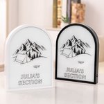 Veilleuse LED en Acrylique Personnalisée avec Texte Motif Tente Décoration à la Chambre Cadeau pour Amoureux de Camping