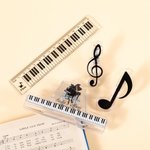 Personalised Piano Music Notation Sheet Holder Music Clip Ruler Set of 4 Accessories Birthday Gift for Music Lovers Students