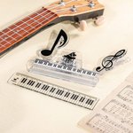 Personalised Piano Music Notation Sheet Holder Music Clip Ruler Set of 4 Accessories Birthday Gift for Music Lovers Students