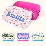 Personalised Cartoon Jungle Rabbit Dinosaur Animals Food Grade Lunch Box with Name Birthday Back to School Gift for Kids