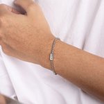 Personligt justerbart armband med 1-4 barns namn Födelsedagspresent till man pappa