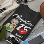Personalised Pretty Sassy Girl Red Lip T-shirt and Sweatshirt with Year and Name Birthday Anniversary Gift for Women