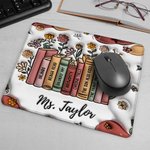 Personalized 3D Inflate Effect Flower Book Mouse Pad with Book Title and Name Non-slip Back to School Appreciation Gift for Teacher
