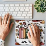 Personalized 3D Inflate Effect Flower Book Mouse Pad with Book Title and Name Non-slip Back to School Appreciation Gift for Teacher