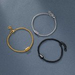 Personligt justerbart armband med 1-4 barns namn Födelsedagspresent till man pappa