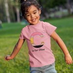 Personalized Cute Pencil Initial 100% Cotton Kid T-shirt with Name Back to School Birthday Gift for Boys Girls