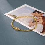 Personligt justerbart armband med 1-4 barns namn Födelsedagspresent till man pappa