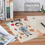 Personalized Cartoon Character Pencil Ruler Apple Design Portable Clipboard with Name Back to School Appreciation Gift for Teacher