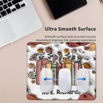 Personalized 3D Inflate Effect Flower Book Mouse Pad with Book Title and Name Non-slip Back to School Appreciation Gift for Teacher