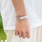 Bracelet d'Alerte Médicale Personnalisé avec Texte Gravé Cadeau Anniversaire pour Diabète Allergie Epilepsie Autisme