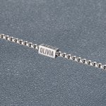 Personligt justerbart armband med 1-4 barns namn Födelsedagspresent till man pappa