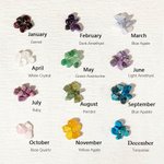 Personalizado 1-5 Cristal Raw Birthstones Ajustable Familia Bangle Día de la Madre Cumpleaños Regalo para las mujeres