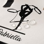 Personalized Dance Artistic Gymnastics Large Canvas Tote Bag with Name Birthday Gift for Women