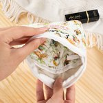 Henkilökohtainen kannettava kaksikerroksinen Mini Makeup Bag varastointi pussi kirjonta nimi syntymäpäivä vuosipäivä lahja naisille