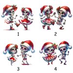 Personalised Cute Dancing Skeletons Ceramic Ornament with Name and Year Funny Holiday Decoration Day of The Dead Gift for Couple