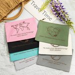 Personalised Multicolour World Map Canvas Travel Makeup Bag Document Holder with Name Travel Vacation Birthday Gift for Women