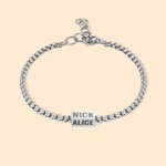 Personligt justerbart armband med 1-4 barns namn Födelsedagspresent till man pappa