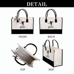 Personalized Dance Artistic Gymnastics Large Canvas Tote Bag with Name Birthday Gift for Women