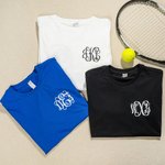 Personalisierte Monogramm Tennisschläger 100% Baumwolle T-shirt Sweatshirt mit Glitter Kokette Bogen Geburtstag Spiel Tag Geschenke für Tennisliebhabe