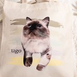 Sac en Toile Personnalisé avec Photo d'Animal de Compagnie Grand Sac Réutilisable Cadeau pour Amoureux des Animaux