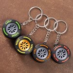 Gepersonaliseerde 3D auto band sleutelhanger met tekst auto decoratie verjaardagscadeau voor mannen