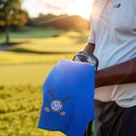 Personalised Multi-color Waffle Monogrammed Tri-Fold Golf Towel with Embroidered and Hanging Clip Portable Golf Accessories Sport Gift for Golfer