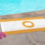 Personalizzato iniziale Super assorbente ad asciugatura rapida morbido asciugamano da spiaggia a strisce viaggio essenziale festa d'estate regalo di compleanno per la famiglia amico