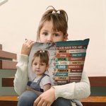 Cuscino personalizzato con foto e nome: Dio dice che sei, versetto biblico di affermazione, regalo religioso, cristiano e ispiratore per la famiglia, 