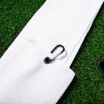 Personalised Multi-color Waffle Monogrammed Tri-Fold Golf Towel with Embroidered and Hanging Clip Portable Golf Accessories Sport Gift for Golfer