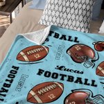 Coperta morbida da calcio personalizzata con nome e numero Regalo di compleanno per gli amanti dello sport