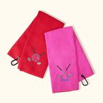 Personalised Multi-color Waffle Monogrammed Tri-Fold Golf Towel with Embroidered and Hanging Clip Portable Golf Accessories Sport Gift for Golfer