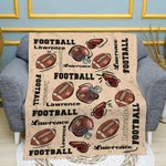 Coperta morbida da calcio personalizzata con nome e numero Regalo di compleanno per gli amanti dello sport