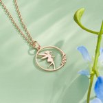 Personalised Dainty Fairy Minimalist Name Necklace Birthday Encouragement Gift for Peter Pan Lover Girl Women