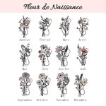 Sac à Main en Toile Personnalisé avec Nom et Fleur de Naissance Stéthoscope Doublure Imperméable Cadeau Remerciement pour Médecin Infirmière