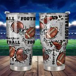 Personalised Football 30 oz Tumbler with Name and Number Birthday Gift for Football Lover Player