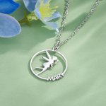 Personalised Dainty Fairy Minimalist Name Necklace Birthday Encouragement Gift for Peter Pan Lover Girl Women