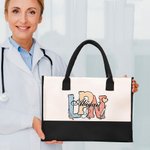 Sac à Main Personnalisé avec Nom et Titre pour Éléments Médicaux Cadeau Anniversaire pour Infirmière Médecin