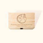 Coffret en bois personnalisé avec texte Voyage Lune de miel Aventure Cadeau pour Famille Ami