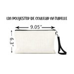 Trousse de Maquillage en Lin Personnalisée avec Nom Éléments Médicaux Cadeau de Fin d'Études pour Infirmière Personnel Médical Étudiant en Médicine