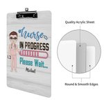 Personalised Cartoon Nurse Character Portable Clipboard with Name Nurse Week Appreciation Gift for for Nurse Medical Student