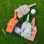 Portaborse da golf in pelle regolabile con nome, regalo di compleanno per gli amanti del golf.