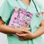 Appunti personalizzati a basso profilo appesi con le mani con nome Regalo di laurea di apprezzamento per infermiere, medico e studente di medicina