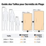 Serviette de Plage Colorée Personnalisée avec Nom Grande Taille Séchage Rapide Cadeau Voyage d'Été pour Femme