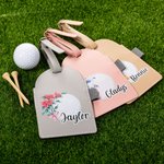 Portaborse da golf in pelle regolabile con nome, regalo di compleanno per gli amanti del golf.