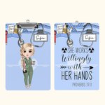 Appunti personalizzati a basso profilo appesi con le mani con nome Regalo di laurea di apprezzamento per infermiere, medico e studente di medicina