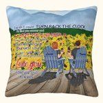 Personalisierte Love You Longer Flower Garden Naturlandschaft Dekokissenbezug Valentinstag Geschenk Schlafzimmer Dekor