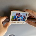 Personalisierte hölzerne Fotorahmen Auto Sonnenblende Clip mit eingraviertem Text Autozubehör Geburtstag Geschenk für Familie