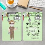 Appunti personalizzati a basso profilo appesi con le mani con nome Regalo di laurea di apprezzamento per infermiere, medico e studente di medicina